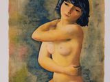 an image of a painting of a nude woman sitting on a chair