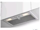 an image of a white kitchen hood with two lights on it