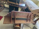 a wooden table with a drawer underneath it