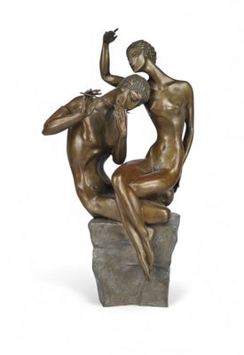 MISHA FRID (1938) Joueur de flûte et sa muse