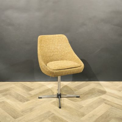 an image of a yellow chair sitting on top of a hard wood floor