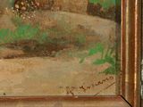 an image of a painting of a bear sitting on a rock
