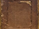 an old painting of a square frame with a brown background