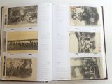 an open book with pictures of people on it