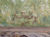 an image of a close up of a painting on a wall