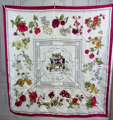 a picture of a quilt with a horse and carriage on it