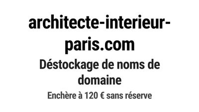 Nom de domaine architecte-interieur-paris.