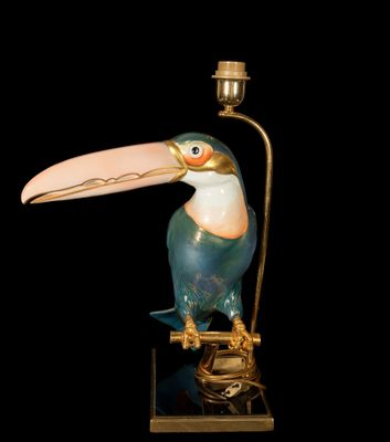 Spectaculaire lampe Tucan Design des années 80 en céramique …
