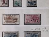 several different types of stamps are displayed on a sheet of paper