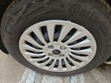 a close up of a tire on the ground