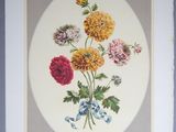 a picture of a picture of flowers on a plate
