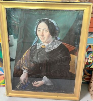 Ecole Française du XIXème, Portrait d'une femme de qualité a…