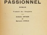 an old book with a black and white cover of a crime passionnel