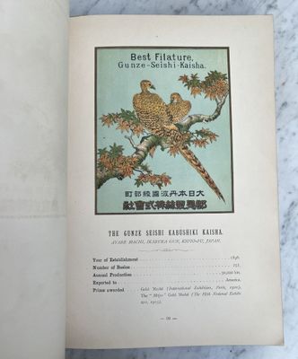 un livre ouvert sur lequel figure l'image de deux oiseaux perchés sur une branche d'arbre