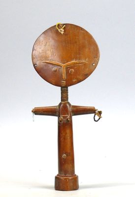 Poupée de fécondité Akua ba en bois dur à patine blonde d’us…