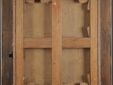 an old wooden window with a glass pane in the middle