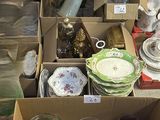 a box full of assorted items sitting on the floor