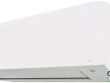 a white air conditioner sitting on top of a white wall
