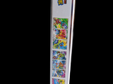 a picture of a display case with a bunch of comics on it