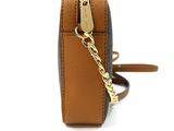 michael korsh cross body bag in tan and black