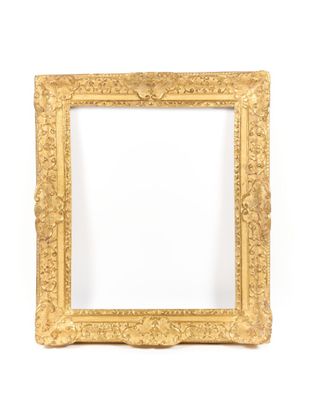 an ornate gold frame with a white background and a white background