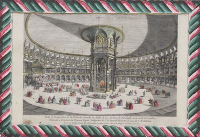 ECOLE ANGLAISE XVIIIème, "La rotonde des jardins du Ranelagh…