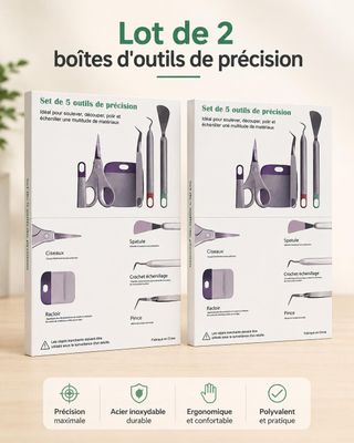 lot de 2 bottes d ' outils de precision - lot de 2 bottes d ' outils de precision - lot de 2 bottes de outils