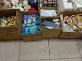 many boxes of stuff that are sitting on the floor