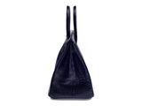 a black handbag on a white background with a white background