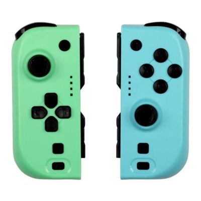 two nintendo wii controllers are shown side by side on a white background