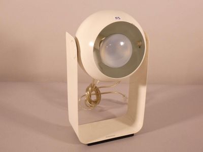 a white light that is sitting on a table