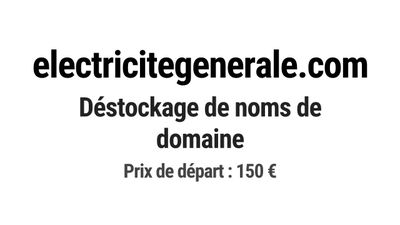 Nom de domaine electricitegenerale.