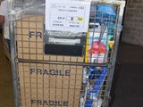 a cart that has a lot of items in it