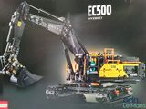 a box of lego technics with a picture of an excavator