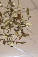 Lustre en bronze doré à décor de gui, XX° siècle. (photo 4)