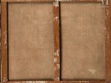 an old wooden frame with a window and a window pane