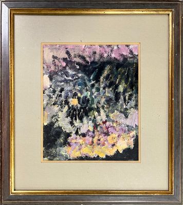 Alain MENGHINI (né en 1945). Buisson fleuri.