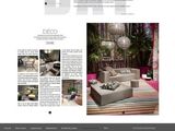 an image of a magazine page with a picture of a living room