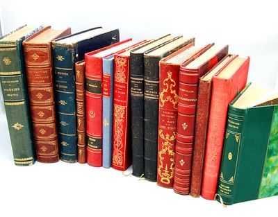 [Lot de reliures XIXe et début XXe]. Ensemble de 14 volumes …