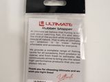 a label on the back of a cell phone that says ultimate