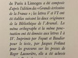 an old book with a poem written in french on it