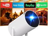 an image of a projector with a bunch of movies on the screen