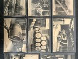 plusieurs photos en noir et blanc montrant un ensemble de vieilles voies ferrées