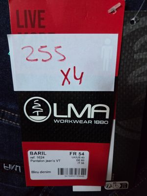 the label on the back of a pair of blue jeans