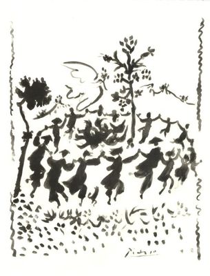 Pablo PICASSO (1881-1973) (d'après) - Vive la paix, Lithogra…