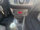 a car dashboard with a digital clock on it