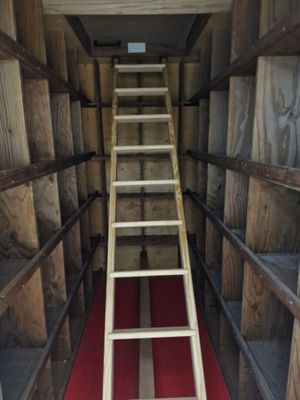 1 cave ossature bois rectangulaire 240 x160 x 210 cm, trappe…