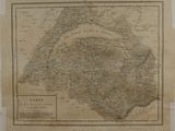an old map of the country of kentucky, with a line of roads in the middle