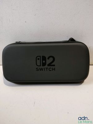 a close up of a nintendo switch case sitting on a table