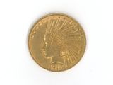 a gold coin with an indian head on it